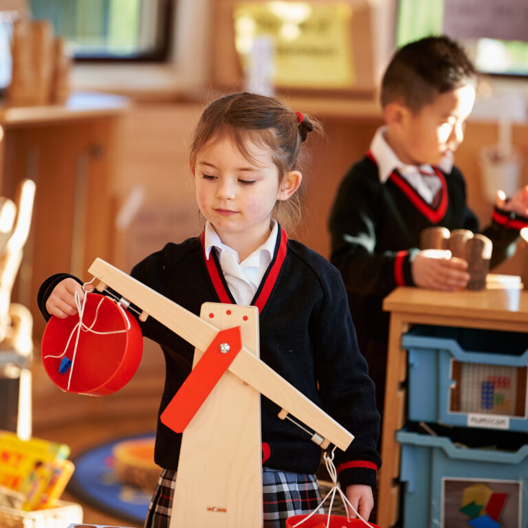 pre-prep student in class