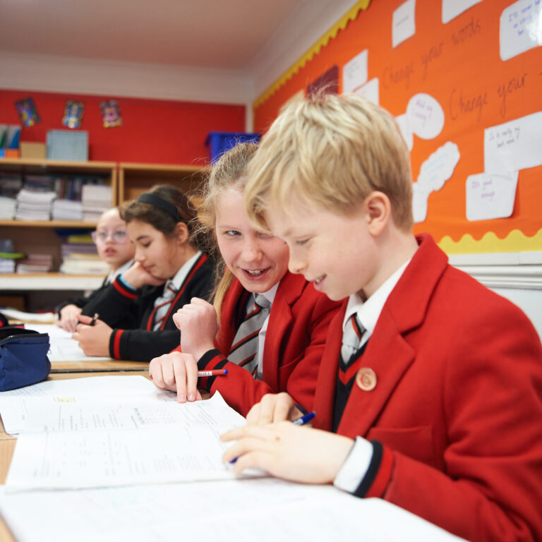 students in class