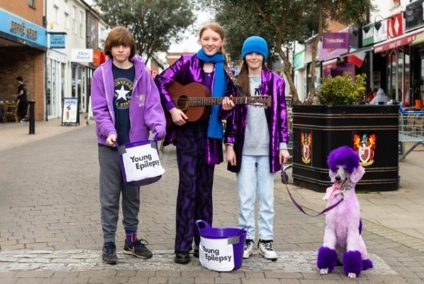 Students in purple