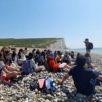 Students on the beach