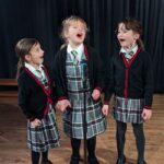 students singing