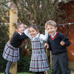 Reception pupils playing
