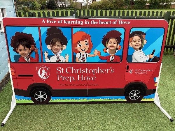 cardboard bus cutout