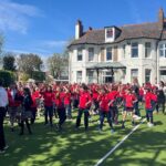 students outside
