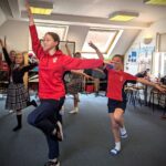 students dancing
