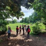 students on a nature walk